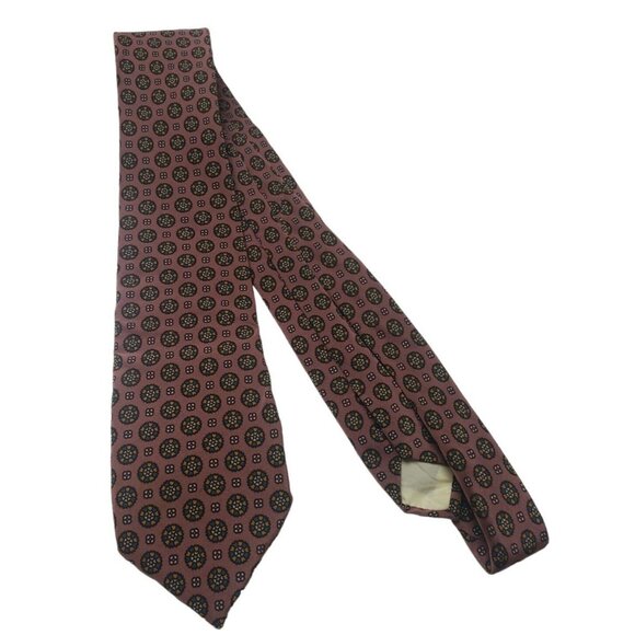 Yves Saint Laurent Neckwear Mens Silk Ties Lot of 2 Green Solid Pink Geometric - Picture 6 of 9